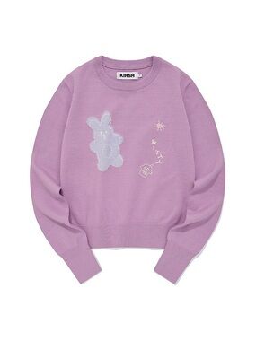 NWOT KIRSH Witty Bunny Nomad Knit Sweater Lavender | W Concept K-Fashion⁠